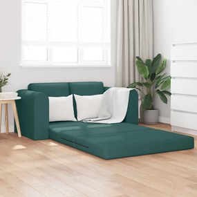 Floor Kanapé Ágy 2 az 1-ben Sötét Zöld 148x71x83 cm Szövet