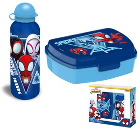 Pókember Blue Web szendvicsdoboz + alumínium kulacs szett