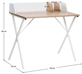 Íróasztal Pintorescas (világos tölgy + fehér) . 1116459