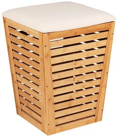 WENKO 25143100 - BAMBUSA mosókosár 40x56 cm barna