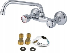 Fürdőszobai Fali Csaptelep Króm Kád Csaptelep Konyhai Forgó Mosdó