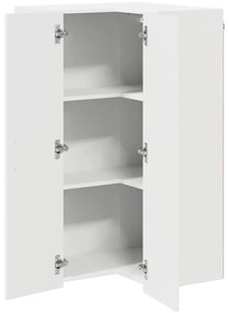 Fali konyhaszekrény Magas Fényű Fehér 57 x 57 x 100 cm Faanyag