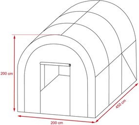 Avenberg nagy kerti fóliasátor 4.5 m