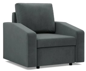 Zeus fotel, döntött kartámasz, bársony, bonell töltet, szürke