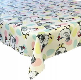 Abrosz Foltálló Húsvéti nyomtatás Tyúk Színes Húsvéti tojás 130x300 cm