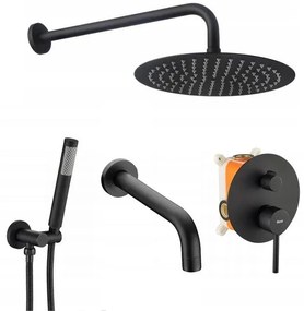 Zuhanyszett rejtett Rea Lungo black + box