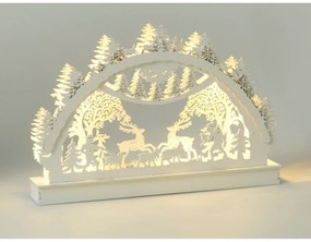 Karácsonyi LED dekoráció Téli erdő, 29x4,5x19 cm,6 LED, meleg fehér