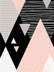 Fotótapéta Geometria Stílus Vinyl 184x254 Háromszögek rombusz vonalak +ragasztó