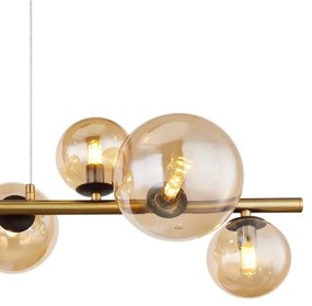 Globo 56135-9H - LED Csillár zsinóron RIHA 9xG9/3W/230V sárgaréz