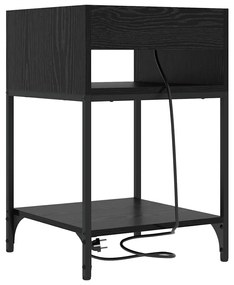 Éjjeli Szekrények 2 pcs Musta tammi 40 x 40 x 61 cm Faanyag