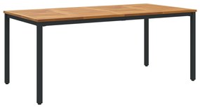 Kerti Asztal 180x90x75 cm Szilárd Akácfa és Fém