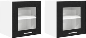 vidaXL Függő szekrény 2 pcs Fekete tölgy 40 x 31 x 40 cm Faanyag