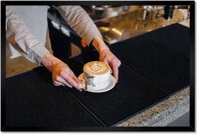 Poszterek keretben 60x40 Barista kávé tálalás