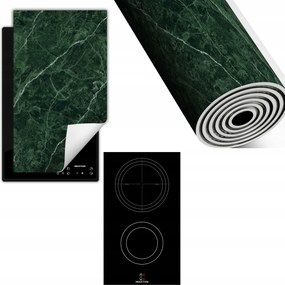 Indukciós Védőszőnyeg Konyhapult 30x52 zöld márvány