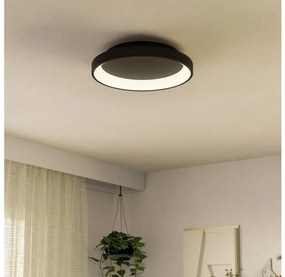 Eglo 901251 - LED Dimmelhető mennyezeti lámpa LORETELLO LED/12W/230V fekete + + távirányító