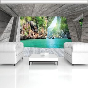 Fotótapéta - Kilátás a vízesésre - természet (152,5x104 cm)