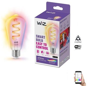 WiZ LED RGBW Dimmelhető izzó ST64 E27/6,3W/230V 2200-6500K Wi-Fi - WiZ WI0132
