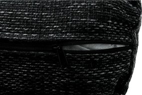 Ülőgarnitúra, fekete/fekete melír, TONIKS