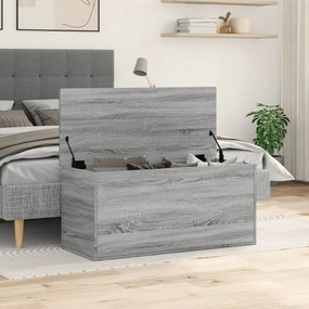 szürke sonoma szerelt fa tárolóláda 100x42x46 cm