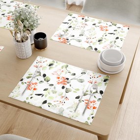Goldea pamut reggeliző alátét - eucalyptus virágok - 2db 30 x 40 cm