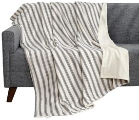 Fehér-antracitszürke takaró 150x190 cm Soren Wellsoft – Mijolnir