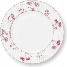 Ebédlő tányér Jolie Dots Gold Pink PiP Studio, 26.5 cm