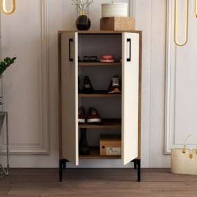 Cipősszekrény Prag Walnut and Cream