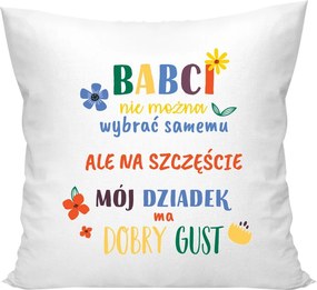 Dekoratív Pamut Párna 40x40 cm Bájos Ajándék Nagymama Napjára Ajándék