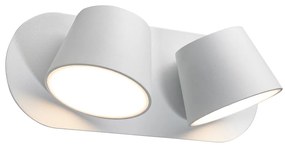 ITALUX KUOLA fali lámpa fehér, 3000K melegfehér, beépített LED, 440 lm, IT-MB1350-2 WH