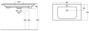 Sharp 100 cm komplett fürdőszoba bútor LED világítással, fehér, fali