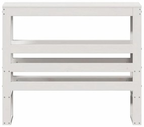 fehér tömör fenyőfa fejtámla polcokkal 75 cm