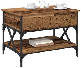 vidaXL Dohányzóasztal Öreg fa 70x50x50cm Faanyag