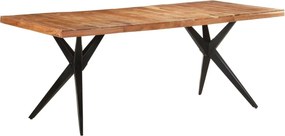 vidaXL tömör akácfa étkezőasztal 200 x 90 x 76 cm