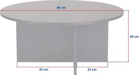 Soleil fekete fahatású dohányzóasztal