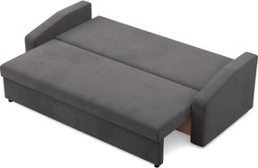 Zeus kanapéágy, szövet anyag, hab töltet, döntött kartámasz, szürke