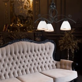 Csillár láncon RETRO II 3xE27/60W/230V fekete