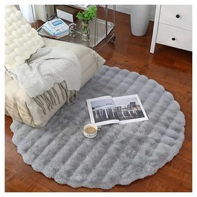 Világosszürke mosható kerek szőnyeg ø 100 cm Bubble Grey – Mila Home