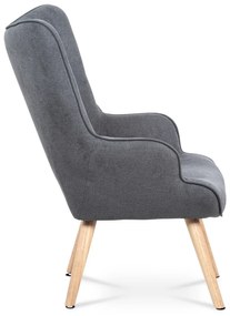 Fülkés fotel lábtartóval GREY2, szürke