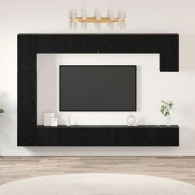 TV szekrény garnitúra 9 pcs Musta tammi 100 x 30 x 30.5 cm