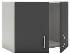 Benita 2 ajtós Felső konyhaszekrény Antracit-Fehér 60x30x45 cm