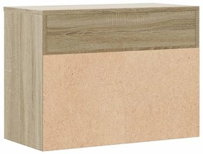 sonoma tölgy színű szerelt fa cipőtároló pad 60 x 30 x 45 cm