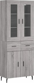 vidaXL szürke sonoma szerelt fa magasszekrény 69,5 x 34 x 180 cm