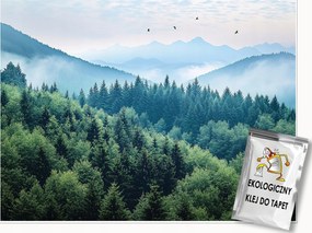 3D Fotótapéta Hegyek Erdő Köd Természet Hálószoba Nappali Tapéta Flizelina 400x280