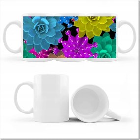 Fényképes bögre Színes virágok Virágok