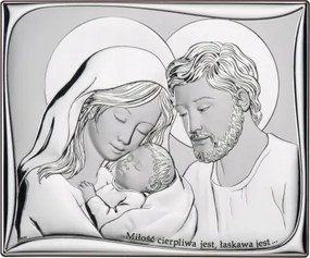 Ezüst kép Szent Család DS11/5 Gravírozás Ingyen!