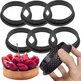 6 db Sütőforma Perforált Sütőforma 8cm