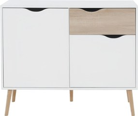 komód, tölgy sonoma/fehér, OSLO 75387