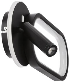 MONET LED fali lámpa 13W+2W, 230V, 3000/4000/6000K, fekete