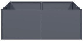 antracitszürke acél növénytartó 80x80x30 cm