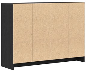 Fekete Tölgy Büfé 102x33x75 cm Műanyag Fa